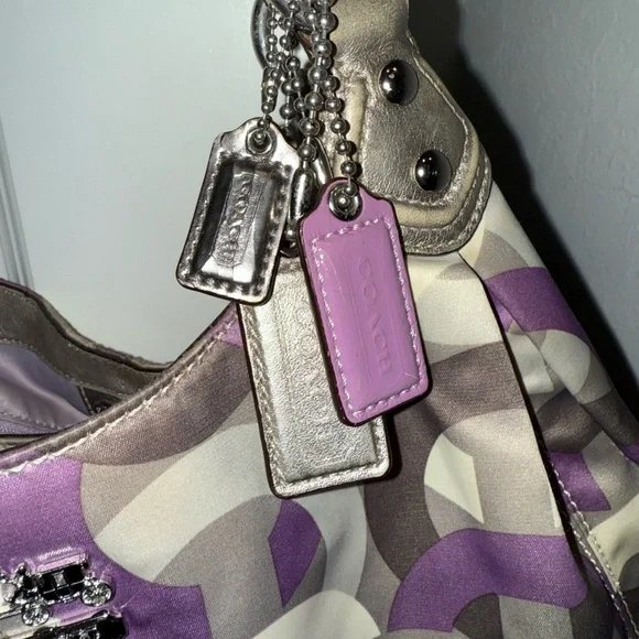 Coach Madison Op Art Sateen Maggie Shoulder Bag - Picture 11 of 13